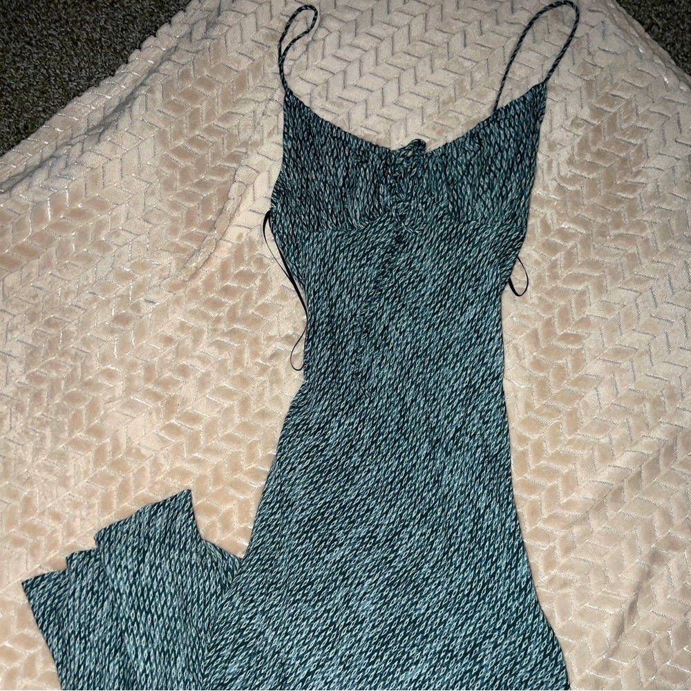 blue maxi dress